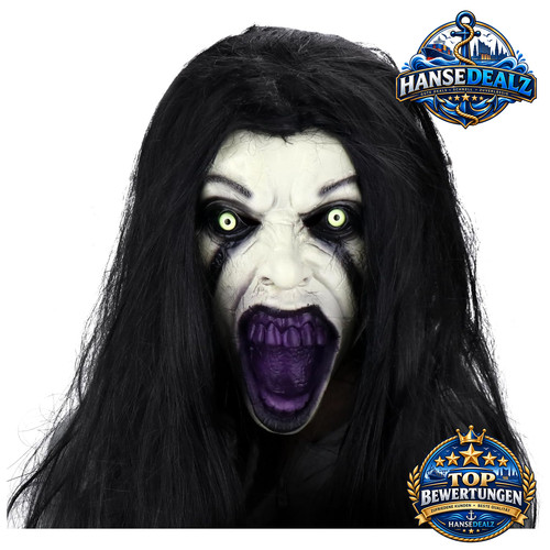 Halloween maske mit haaren - mit,