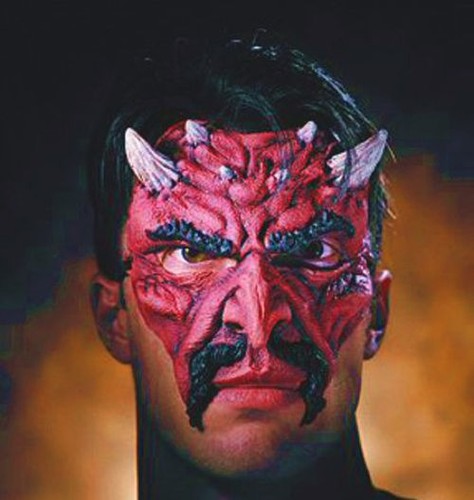 Halloween teufel gesichtsmaske - halloween,
