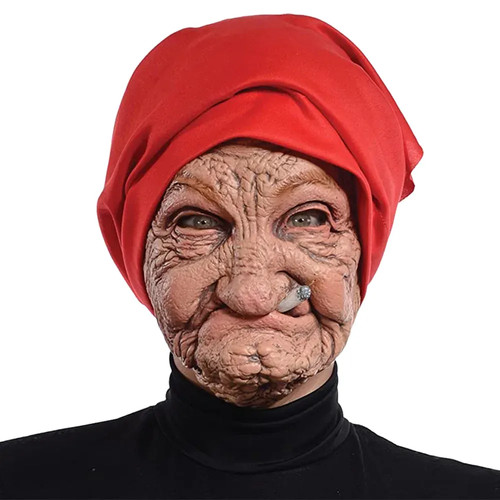 Halloween oma maske latex - maske,