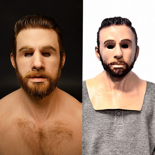 Realistic latex full face mask - realistic,