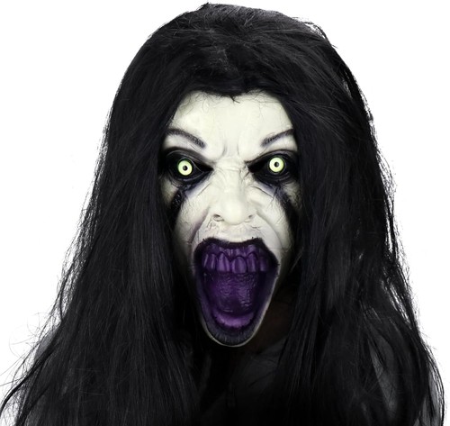 Halloween maske mit haaren - maske,