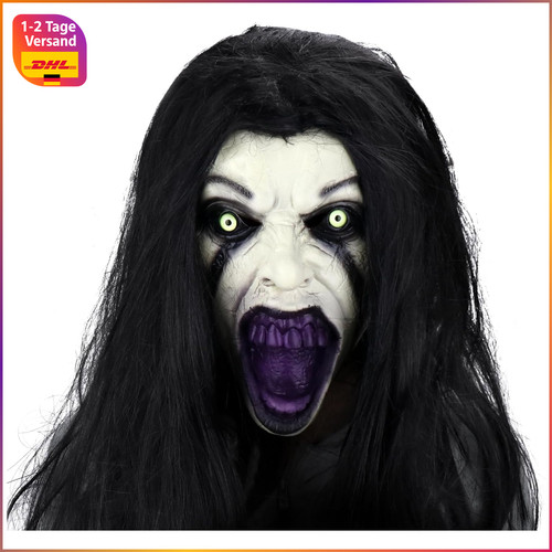 Halloween maske mit haaren - maske,