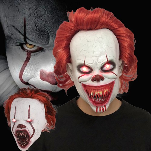 Leuchten clown maske latex - leuchten, maske,latex