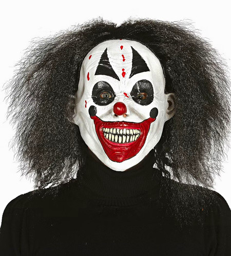Blutige clown latexmaske mit - clown-latexmaske,