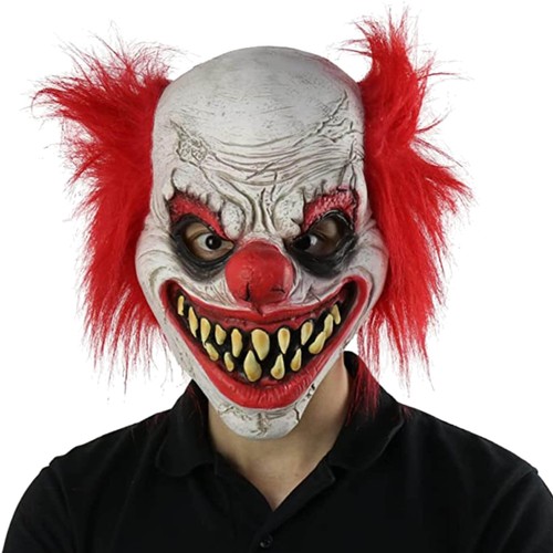 Clownmaske latex gruselig - clownmaske,