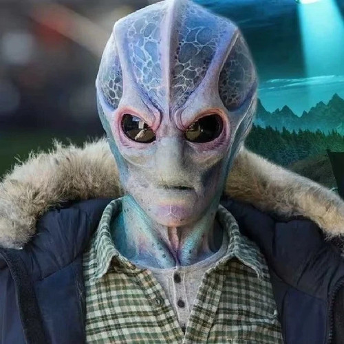 Alien maske ufo latex - maske,