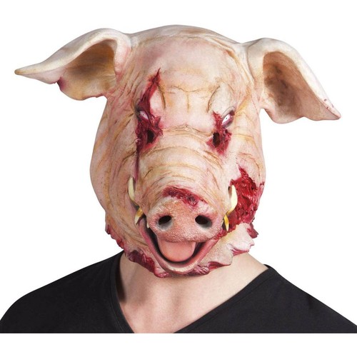 Schweine horror latex maske - schweine,
